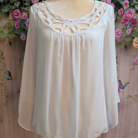 new directions Tops - Embroidered Blouse Size L